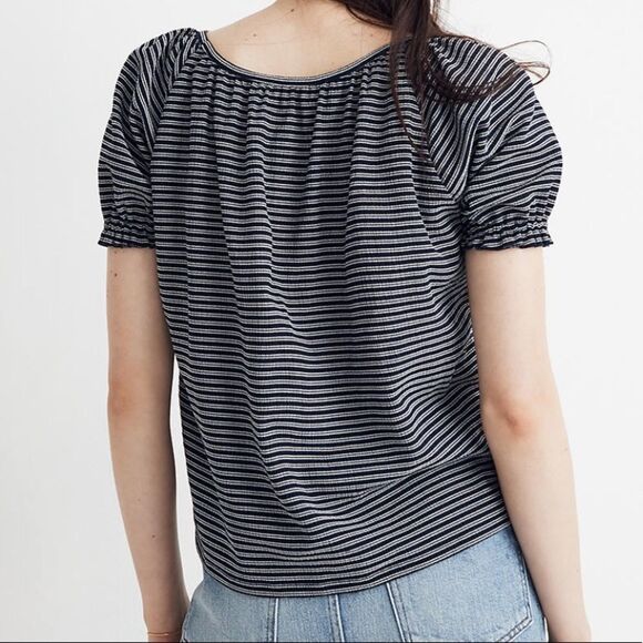 NWT Madewell Texture & Thread Peasant Top - Picture 4 of 6